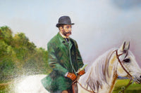 Ornate Gold Framed Oil Painting Horse And Jockey Antique Style Hand Painted Paintings And Art