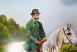 Ornate Gold Framed Oil Painting Horse And Jockey Antique Style Hand Painted Paintings And Art