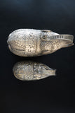 Antique Pair Cambodian Silver Betel Box Khmer Elephants