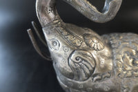 Antique Pair Cambodian Silver Betel Box Khmer Elephants Collectibles