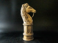 Vintage Large Brass Knight Chess Piece Hitch Post 17" Sculpture Home Decor