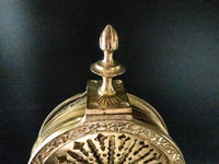 Vintage Brass Fireplace Screen Fan Winged Gargoyle