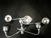 Vintage Silver Plate Pair Candelabra Convertible Candle Holder Arms