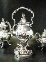 Vintage Silver Plate Tea Set Coffee Service Set With Tilting Pot Birmingham Silver Co Tea and Coffee Sets