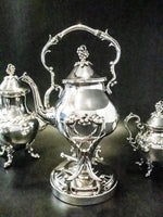 Vintage Silver Plate Tea Set Coffee Service Set With Tilting Pot Birmingham Silver Co