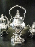Vintage Silver Plate Tea Set Coffee Service Set With Tilting Pot Birmingham Silver Co Tea and Coffee Sets