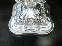 Antique Pair Silver Plate Candelabra Candle Holders Convertible 18" Tall