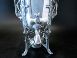 Antique Silver Plate Samovar Coffee Urn With Burner Aesthetic Era