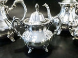 Vintage Silver Plate Coffee Tea Service Set Towle Grand Duchess Coffee Tea Creamer Sugar Tea and Coffee Sets