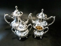 Vintage Silver Plate Coffee Tea Service Set Towle Grand Duchess Coffee Tea Creamer Sugar Tea and Coffee Sets