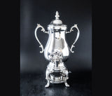 Vintage Silver Plate Coffee Urn Samovar With Burner 25 Cup Capacity IOB Ornate Tea and Coffee Sets