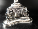 Antique Silver Plate Epergne Figural Griffin Dragon Elephant England 1854
