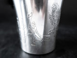 Antique Silver Plate Cocktail Shaker Golf Design Martini Shaker IOB