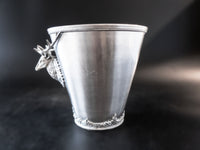 Silver Tone Stag Head Ice Bucket Champagne Chiller Silver And Silverplate