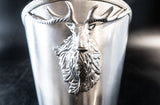 Silver Tone Stag Head Ice Bucket Champagne Chiller