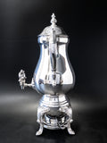 Vintage Silver Plate Coffee Urn Samovar With Burner 25 Cup Capacity IOB Ornate Tea and Coffee Sets