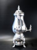 Vintage Silver Plate Coffee Urn Samovar With Burner 25 Cup Capacity IOB Ornate Tea and Coffee Sets