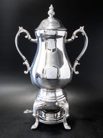 Vintage Silver Plate Coffee Urn Samovar With Burner 25 Cup Capacity IOB Ornate Tea and Coffee Sets