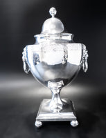 Old Sheffield Plate Tea Coffee Urn Neoclassical Samovar Tea and Coffee Sets