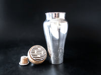 Antique Silver Plate Cocktail Shaker Golf Design Martini Shaker IOB