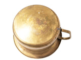 Central Pacific Railroad Large Brass Chamber Pot Hotel Military RR Silver