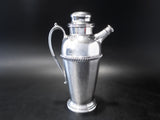 Vintage Silver Plate Cocktail Shaker Beverage Dispenser Martini Shaker Decanter Art Deco Barware