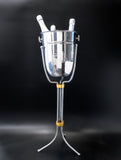 MCM Champagne Stand Chiller Ice Bucket Convertible Barware