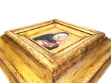 Gilded Framed Oil Painting Madonna And Child Antique Style