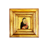 Gilded Framed Oil Painting Madonna And Child Antique Style