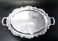 Vintage Silver Plate Tray Oval Serving Tray By Towle