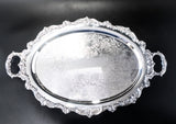 Vintage Silver Plate Tray Oval Serving Tray By Towle