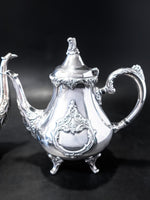Vintage Silver Plate Tea Set Coffee Service Paisley Finial Webster Wilcox IS