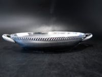 Large US Navy Silver Soldered Serving Dish Circa 1942 WWII