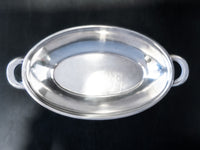 Large US Navy Silver Soldered Serving Dish Circa 1942 WWII