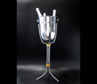 MCM Champagne Stand Chiller Ice Bucket Convertible Barware