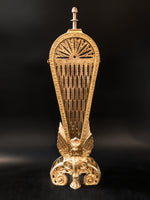 Vintage Brass Fireplace Fan Screen Gargoyle Dragon Home Decor