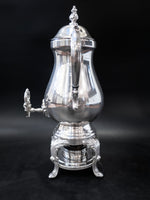 Vintage Silver Plate Coffee Urn Samovar With Burner 25 Cup Capacity