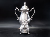 Vintage Silver Plate Coffee Urn Samovar With Burner 25 Cup Capacity