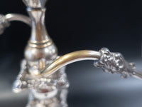 Vintage Silver Plate Candelabra Pair Candle Holder 18" Tall Convertible Candles And Candelabra