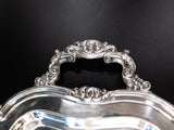 XL Silver Plate Serving Tray Melon By Community