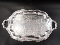 XL Silver Plate Serving Tray Melon By Community