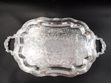 XL Silver Plate Serving Tray Melon By Community Trays