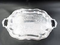 XL Silver Plate Serving Tray Melon By Community