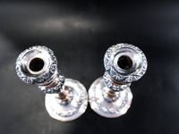 George IV Silver Plate Candle Holder Pair Old Sheffield Plate Candle Sticks Candles And Candelabra