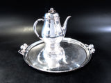 Vintage Silverplate Apple Finial Teapot And Tray By Wilcox IS Tea and Coffee Sets