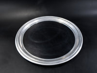 Vintage Pewter And Formica Round Serving Tray 14"