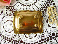 Vintage Brass Trinket Basket Mottahedeh Ring Dish Chinoiserie Hollywood Regency