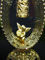 Ormolu Perfume Bottle Gold Gilt French Filigree Gilt
