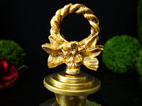 Ormolu Perfume Filigree Bottle 24 Kt Gold Gilt Hollywood Regency Art Nouveau