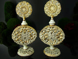 Ormolu Perfume Bottles Pair Gilt White Wash Decanter 24 Kt Rare Hollywood Regency